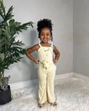 Kids Girl's Solid Color Sling Jumpsuit GYAY-M8045 
