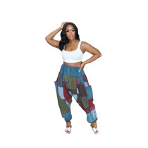 Irregular Printed Loose Pants HNIF-MM005