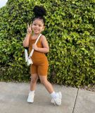 Kids Girl's Sleeveless Vest Two Piece Shorts Set GYAY-M8055 