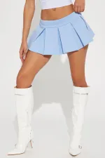 Solid Lined A-line Pleated Half-body Skirt ANDF-2417