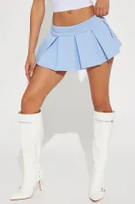 Solid Lined A-line Pleated Half-body Skirt ANDF-2417