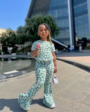 Kids Girl's Floral T-Shirt Flared Pants 2 Piece Set GYAY-M8037 