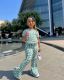 Kids Girl's Floral T-Shirt Flared Pants 2 Piece Set GYAY-M8037 