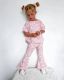 Kids Girl's Lips Print And Flare Pants 2 Piece Set GYAY-M8070 