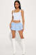 Solid Lined A-line Pleated Half-body Skirt ANDF-2417
