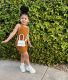 Kids Girl's Sleeveless Vest Two Piece Shorts Set GYAY-M8055 