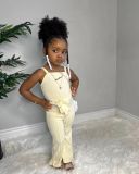Kids Girl's Solid Color Sling Jumpsuit GYAY-M8045 