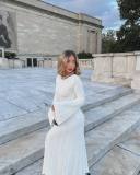 Long Sleeve Backless Knits Maxi Dress GFQS-DCL333