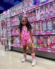 Kids Girl's Fashion Cartoon Printed Short Sleeve Casual Suit GYAY-M8065 