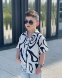 Kids Boy's Stripe Print Loose Shirt GYAY-M8064 