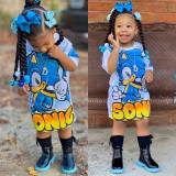 Kids Girl's Cartoon Print Loose Casual Dress GYAY-M8015