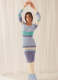 Off Shoulder Color Block Knits Maxi Dress GFQS-0501