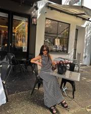 Sleeveless Hollow Out Beach Knits Long Dress GFQS-086