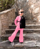 Kids Girl's Long Sleeve Blazer Color Block 2 Piece Set GYAY-M8009 