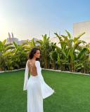 Long Sleeve Backless Knits Maxi Dress GFQS-DCL333