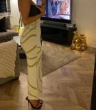 Wave Stripe Tube Tops Bodycon Dress GFQS-1225