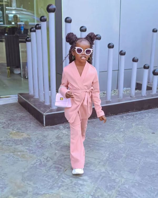 Kids Girl's Long Sleeve Solid Tie Up Two Piece Pants Set GYAY-M8001 