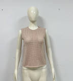 Sleeveless Knits Solid Color Vest Tops GFQS-5511