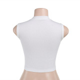Solid Color Hollow Out Tank Tops FL-YY24062