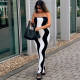 Wave Stripe Tube Tops Knit Long Dress GFQS-0809