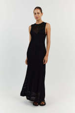 Knits Sleeveless Hollow Out Maxi Dress GFQS-1230