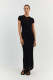 See Through Short Sleeve Slim Knits Maxi Dress GFQS-DCL062