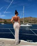 Sexy See-Through Backless Bikini Cover Up Beach Dress GFQS-2444