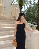 Wrap Chest Solid Color Knits Maxi Dress GFQS-1666
