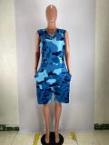 Camouflage Print Sleeveless Loose Romper SMD-24019