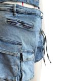 Single Breasted Wrap Top Denim Shorts Set CH-88010