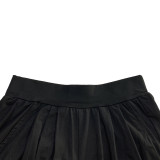 Solid Short Sleeve T Shirt Loose Two Piece Pants Set LM-7258