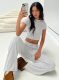 Solid Color Short Sleeve Pants Two Piece Set YD-8806
