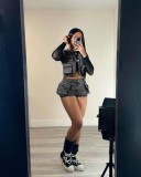 Fashion Sleeveless Vest Shorts Denim 2 Piece Set MEM-88553