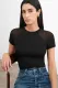Mesh Patchwork Short Sleeve Slim T Shirts MZ-2846