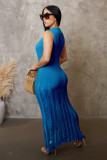 Sleeveless Knits Beach Long Dress OSM-4455