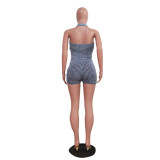 Casual Stripe Tank Top Shorts 2 Piece Set TR-1301