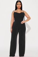 Low-cut Ruched Sexy Tie Jumpsuit ME-8495