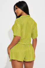 Summer Short Sleeve Shirt Shorts Two Piece Set ME-8308