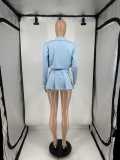 Solid Color Shirt+Vest+Pleated Skirt 3 Piece Set QXLB-10091
