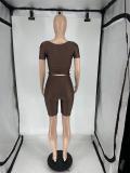 Cross V Neck Off Shoulder Romper QXLB-10073