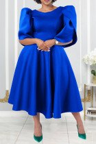 Solid Color Loose Big Swing Evening Dress BGN-BN0015