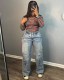 Fashion Denim Multi Pocket Jeans MEM-88573