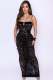 Gold Velvet Hollow Out Light Bodycon Dress ZSD-0661