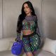 Sexy Crochet Sequin Beach Two Piece Skirts Set ZSD-Z0309