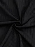 Black Ribbed Heart Hot Drill Two Piece Pants Set LSD-1950