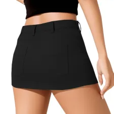Solid Color Casual Denim Skirt HSF-2792