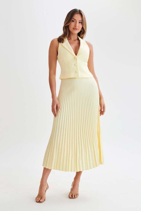 Press Pleated Casual Half Body Skirt  ANDF-2405