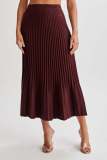 Press Pleated Casual Half Body Skirt  ANDF-2405
