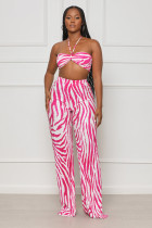 Sexy Print Tube Tops And Straight Pants Two Piece Set ANDF-AD1533