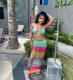 Knits Color Block Bandage Beach Bikini 3 Piece Set CM-8713